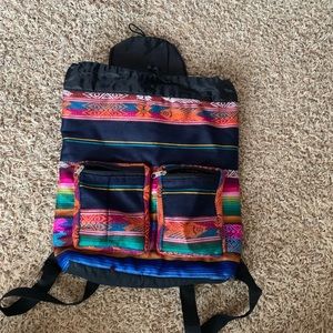 tribal drawstring back pack.